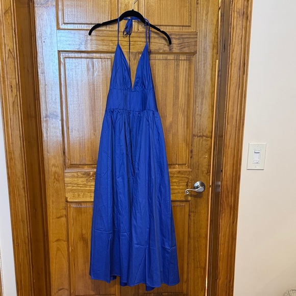 COS Dresses & Skirts - NWT COS Elegant Blue Halter Maxi Dress